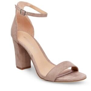 Madden Girl Beige Tan Block Ankle Strap Beella Heels Size 10